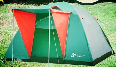 Лот: 4283536. Фото: 1. 3-местная двухслойная палатка... Палатки, тенты