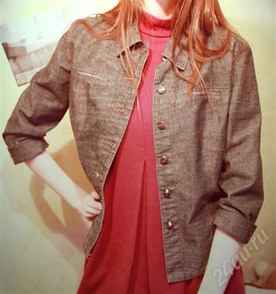 Лот: 236193. Фото: 1. Джинсовый винтажный пиджак. Пиджаки, жакеты, жилеты