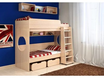 Лот: 3437374. Фото: 1. Детская кровать двухъярусная Л-7... Детские кровати и кроватки