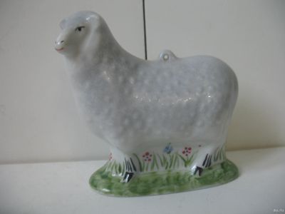Лот: 16541819. Фото: 1. Овца Овечка Елочная игрушка Вербилки... Фарфор, керамика