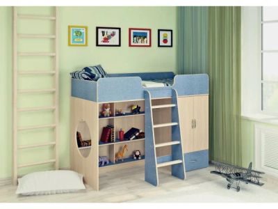 Лот: 3437627. Фото: 1. Детская кровать-чердак Л-3. Цвет... Детские кровати и кроватки