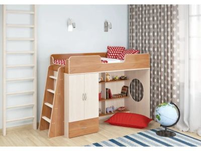 Лот: 3437632. Фото: 1. Детская кровать-чердак Л-3. Цвет... Детские кровати и кроватки