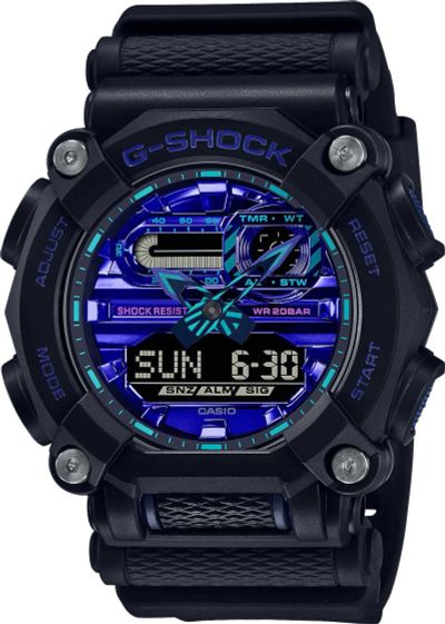 Лот: 21046166. Фото: 1. Часы Casio GA-900VB-1A, Черный-Синий... Оригинальные наручные часы