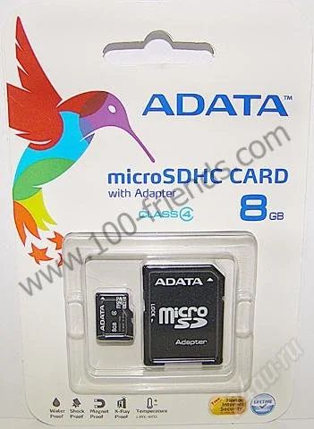 Лот: 1941889. Фото: 1. Карта памяти Micro SD 8Gb "A-DATA... Карты памяти