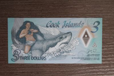 Лот: 19981130. Фото: 1. Остров Кука 3 доллара 2021 г Пластик. Австралия и Океания