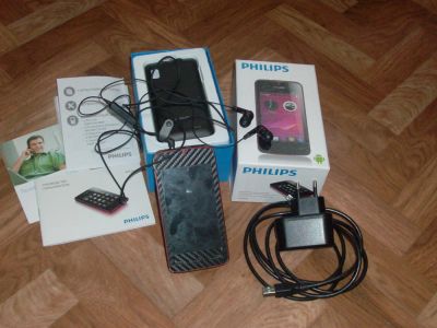 Лот: 3561094. Фото: 1. Обмен Philips w536 в черном карбоне... Смартфоны