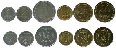 Лот: 19019990. Фото: 1. Украина 1+2+5+10+25+50 копеек... Наборы монет
