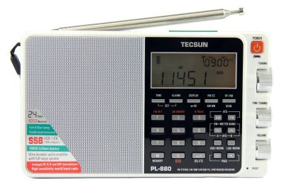 Лот: 4529213. Фото: 1. Tecsun PL-880 White Всеволновый... Тюнеры, радиоприёмники