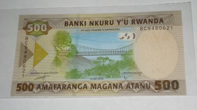 Лот: 20858187. Фото: 1. Руанда , 500 франков , 2019 г... Африка