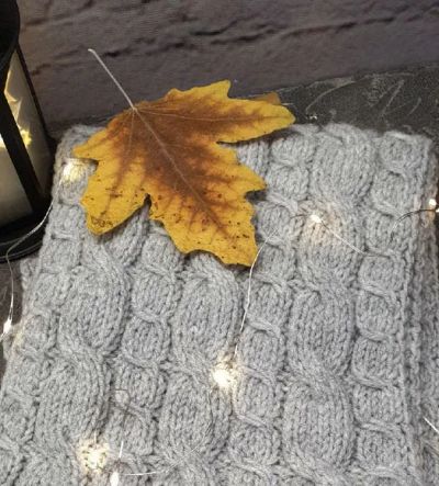 Лот: 14950126. Фото: 1. Шарф вязаный 160*22 см. Цвет светло-серый... Готовые изделия