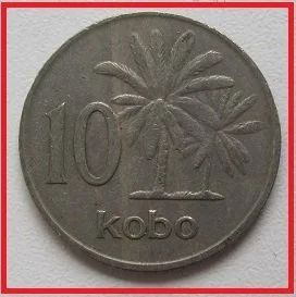 Лот: 14026358. Фото: 1. %% Нигерия 10 кобо 1976 (№). Африка