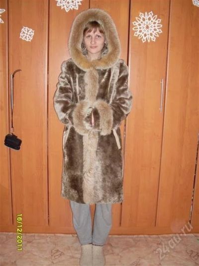Лот: 1441876. Фото: 1. шуба мутоновая размер примерно... Верхняя одежда