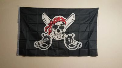 Лот: 7704216. Фото: 1. Флаг Пират . 150см Х 90см. Флаги, гербы