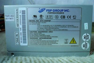 Лот: 2189942. Фото: 1. FSP ATX-400PNF (неисправный). Корпуса, блоки питания