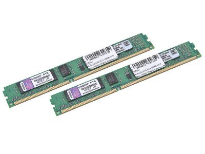 Лот: 7462907. Фото: 1. 4Gb (2x2Gb) DDR3 Kingston kvr1333d3s8n9k2... Оперативная память