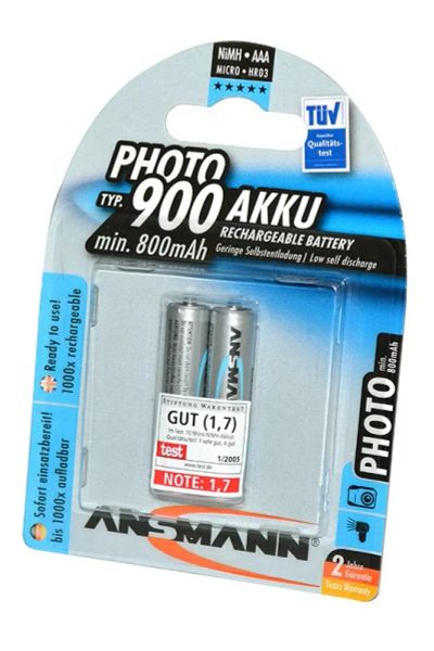 Лот: 15209303. Фото: 1. Аккумуляторы Ni-MH AAA ANSMANN... Батарейки, аккумуляторы, элементы питания