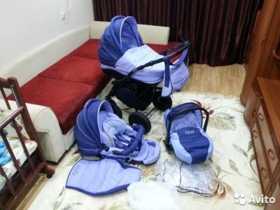 Лот: 4836370. Фото: 1. Tutis Zippy silver plus 3 в 1... Коляски