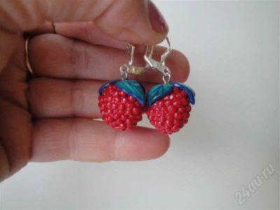 Лот: 308744. Фото: 1. Изделия из полимерной глины серьги... Серьги, каффы