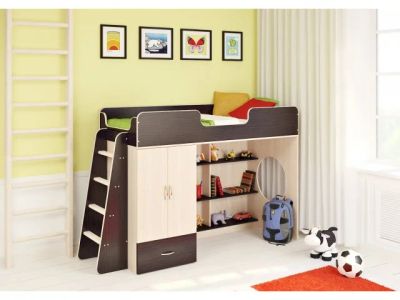 Лот: 3437631. Фото: 1. Детская кровать-чердак Л-3. Цвет... Детские кровати и кроватки