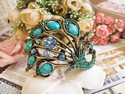 Лот: 1904899. Фото: 1. Шикарный браслет павлин. Браслеты