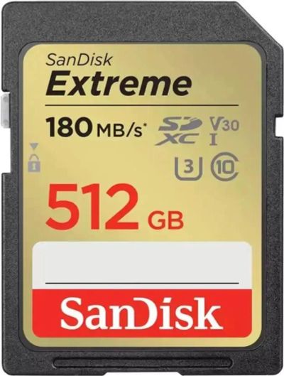Лот: 25889234. Фото: 1. Карта памяти SanDisk 512GB Extreme... Карты памяти