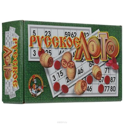 Лот: 6708590. Фото: 1. Русское лото в картонной коробке. Настольные игры, карты