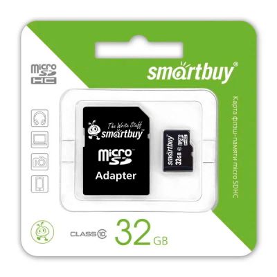 Лот: 3898462. Фото: 1. Карта памяти MicroSD SDHC SmartBuy... Карты памяти