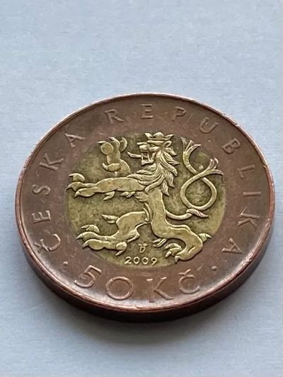 Лот: 21424591. Фото: 1. Монета 50 крон Чехия 2009. Европа