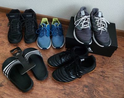 Лот: 20742836. Фото: 1. Обувь пакетом мальчику: Adidas... Кеды, кроссовки, слипоны