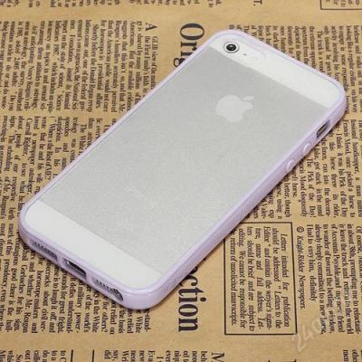 Лот: 2964701. Фото: 1. Бампер сиреневый, iPhone 5. Чехлы, бамперы