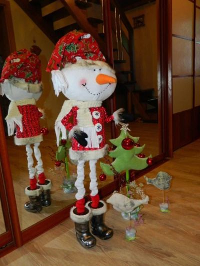 Лот: 6382263. Фото: 1. кукла.снеговик. новогоднее украшение... Авторские куклы, игрушки, поделки