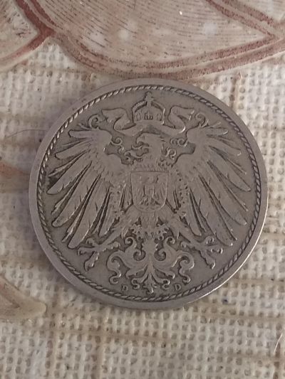 Лот: 16688079. Фото: 1. Германия 10 пфеннигов, 1908 Отметка... Германия и Австрия