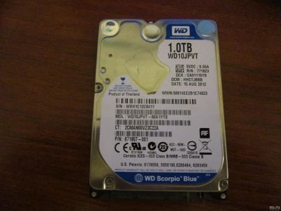 Лот: 14417981. Фото: 1. Жесткий 1Tb 2,5". Жёсткие диски (HDD)
