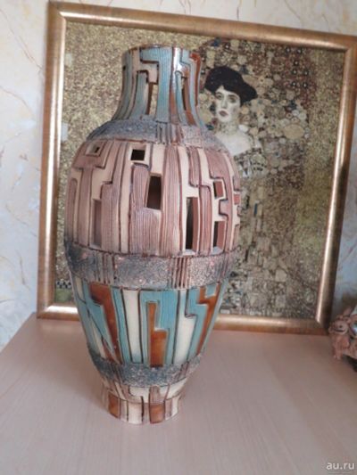Лот: 16681909. Фото: 1. Авторская керамическая ваза. Вазы