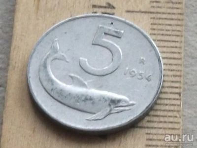 Лот: 8681714. Фото: 1. Монета 5 лир пять Италия 1954... Европа
