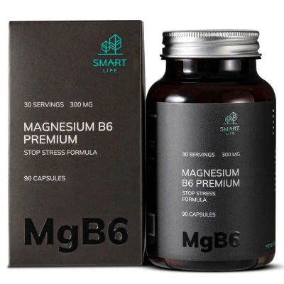 Лот: 25090152. Фото: 1. SmartLife Магний В6 Премиум капсулы... Лекарства