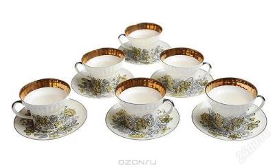 Лот: 2429559. Фото: 1. Кофейные чашки с блюдцами. Комплект... Сервизы, наборы посуды