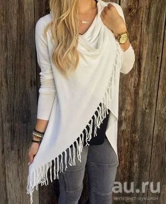 Лот: 8505466. Фото: 1. Жакет, цвет белый, размер универсальный... Другое (женская одежда)