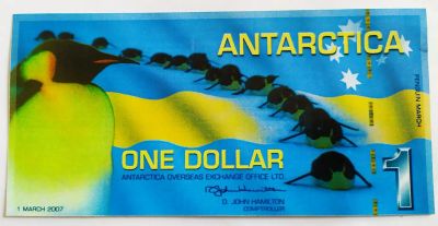 Лот: 21223262. Фото: 1. Антарктика 1 доллар 2007 Образец... Частные выпуски, копии банкнот