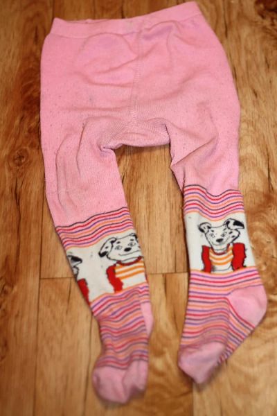 Лот: 5323050. Фото: 1. Розовые колготки с собачками. Носки, колготки