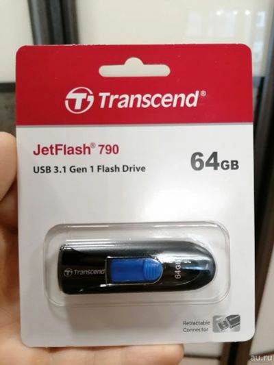 Лот: 17449171. Фото: 1. 64Gb USB3.1 Gen1 (USB3.0). Transcend... USB-флеш карты