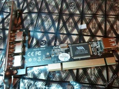 Лот: 1098144. Фото: 1. контроллер USB 2.0 PCI новый 4... Платы расширения, контроллеры, доп. порты