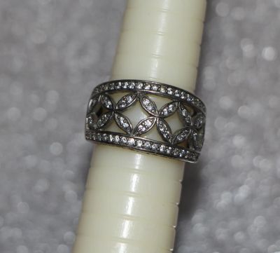 Лот: 20724940. Фото: 1. Винтажное широкое кольцо, серебро... Кольца, перстни