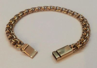 Лот: 4561677. Фото: 1. золотой браслет бисмарк 27,4 грамм. Браслеты