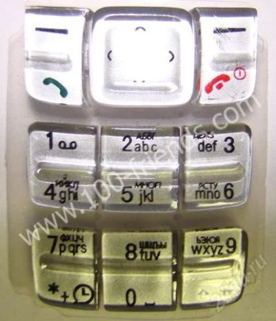 Лот: 1891631. Фото: 1. Клавиатура Nokia 1600 (серебро... Корпуса, клавиатуры, кнопки