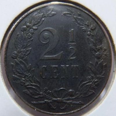 Лот: 3730076. Фото: 1. Нидерланды 2 с половиной цента... Европа