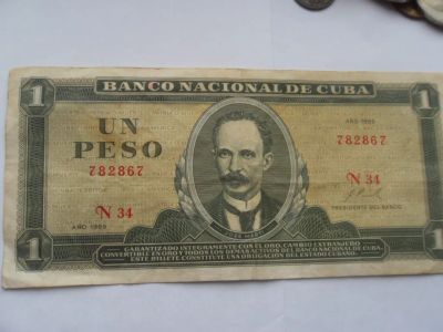 Лот: 21444333. Фото: 1. Банкнота . Куба. 1 песо 1969. Америка