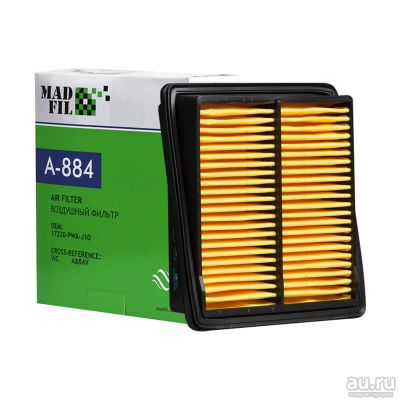 Лот: 12497221. Фото: 1. MADFIL A-884 (A884V, 17220-PWA-J10... Расходные материалы