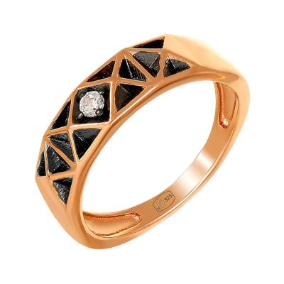 Лот: 23822867. Фото: 1. Кольцо из серебра с фианитом. Кольца, перстни