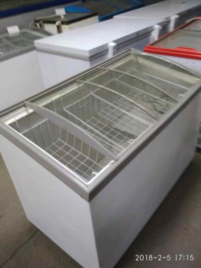 Лот: 11682720. Фото: 1. Морозильный ларь бирюса-355 стекло... Холодильное